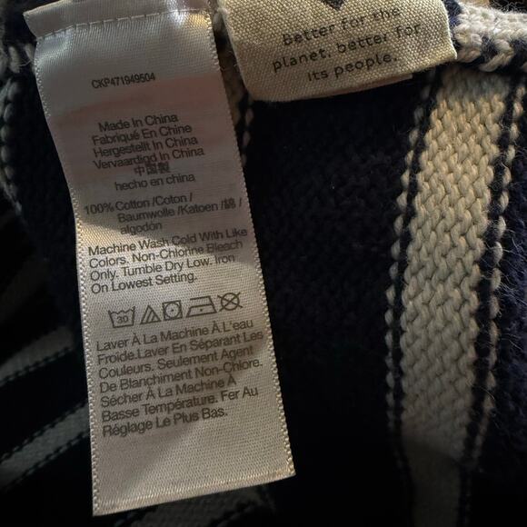 Madewell Conway Pullover Striped Sweater, Deep Indigo, Women’s Small - Picture 8 of 10